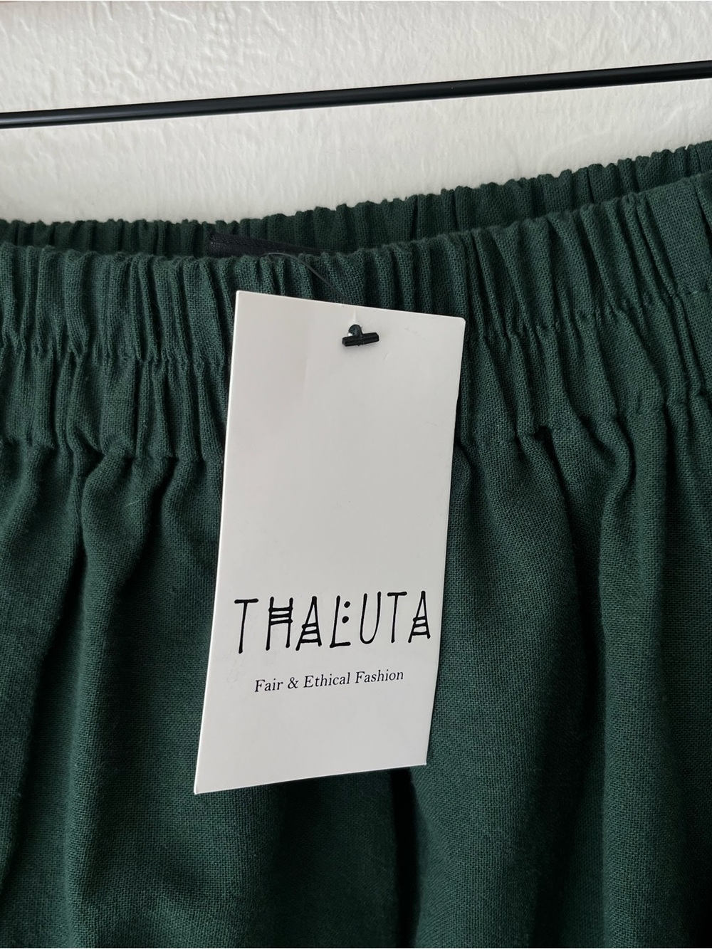 Thaluta Maxi Skirt Alaina Hunter Green NEW one size boho organic cotton - Picture 12 of 15
